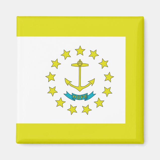 Rhode island flagga magnet (Framsidan)