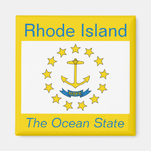 Rhode island Flagga Magnet