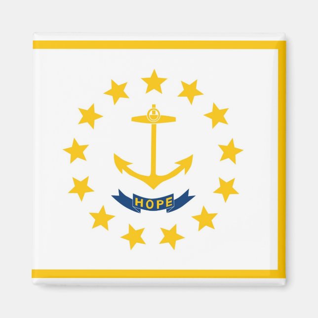 Rhode island flagga magnet (Framsidan)