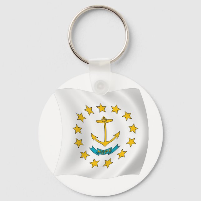 Rhode Island Flagga Nyckelring (Framsida)