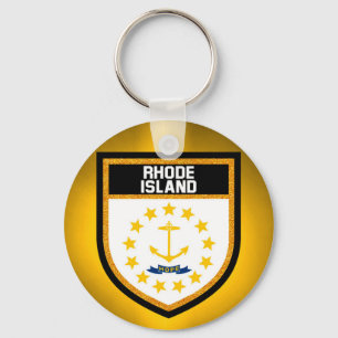 Rhode island Flagga Nyckelring