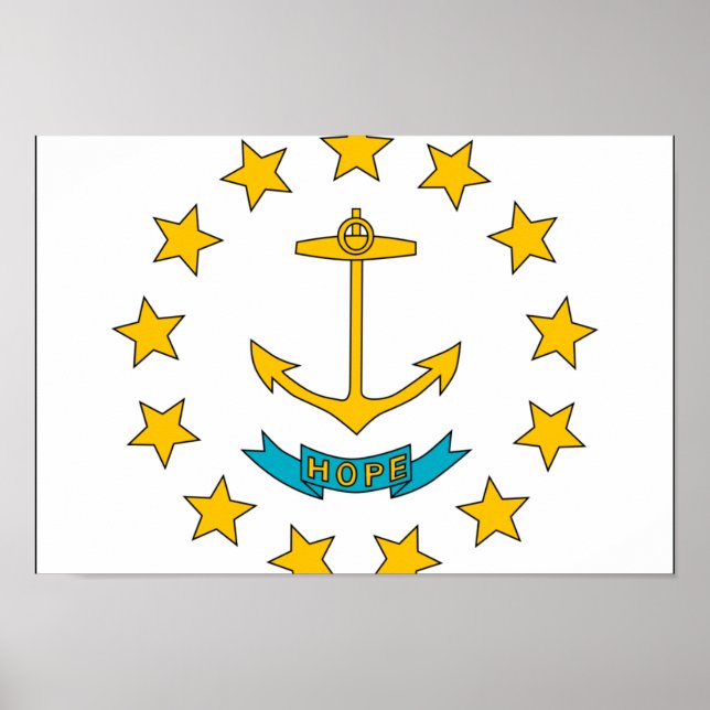 Rhode island Flagga Poster (Framsidan)