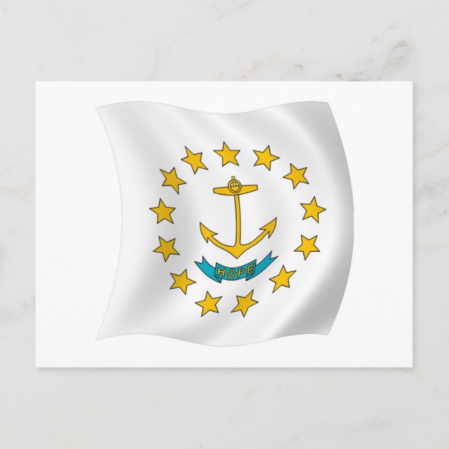Rhode Island Flagga Postkort Vykort (Framsida)