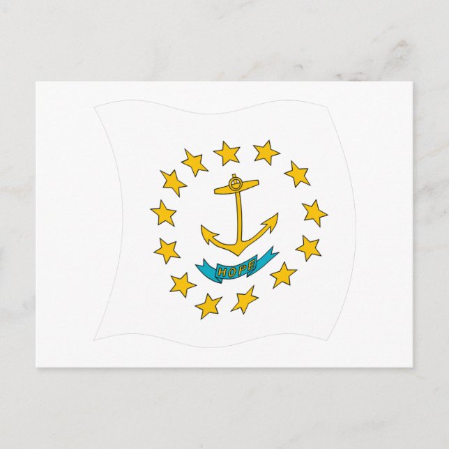Rhode Island Flagga Postkort Vykort (Framsida)
