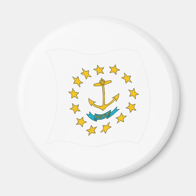 Rhode Island Flaggmagnet Magnet (Framsidan)