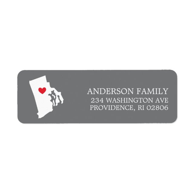 RHODE ISLAND | Flytta Returadressetikett Returadress Etikett (Framsidan)