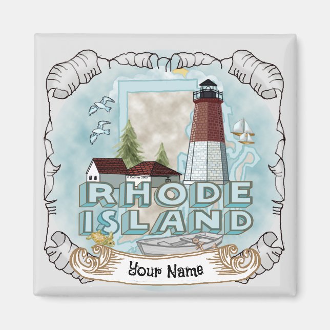 Rhode island fyr magnet (Framsidan)