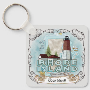 Rhode island fyr nyckelring