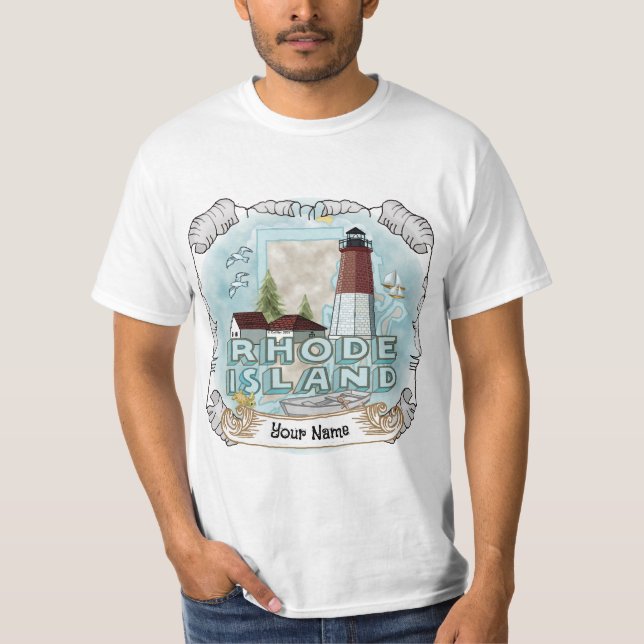 Rhode island fyr t shirt (Framsida)