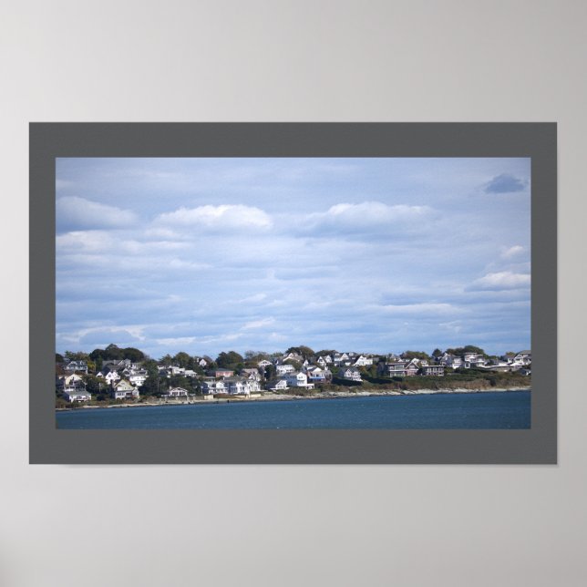 Rhode Island Havsvattenlandskap Affisch (Framsidan)