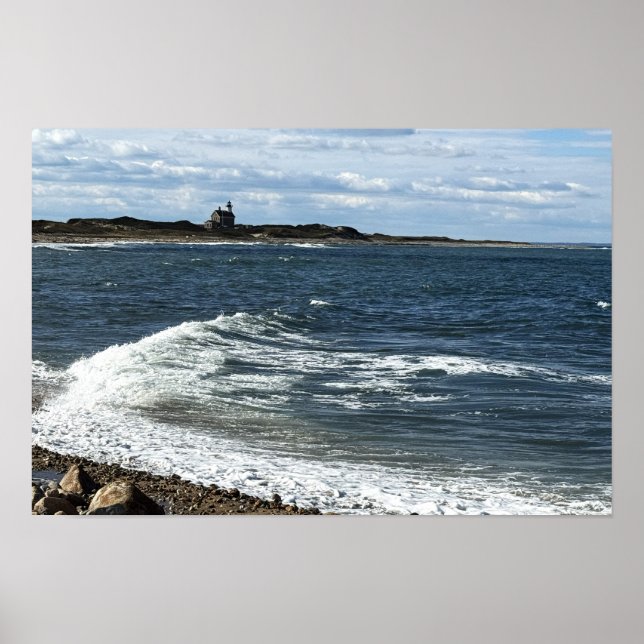 Rhode Island Havsvattenlandskap Affisch (Framsidan)