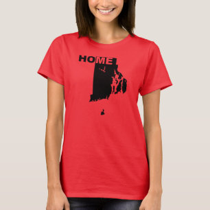 Rhode Island Hemma Borta Från Stat T-Shirt Tees