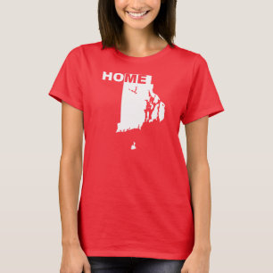 Rhode Island Hemma Borta Från Stat T-Shirt Tees