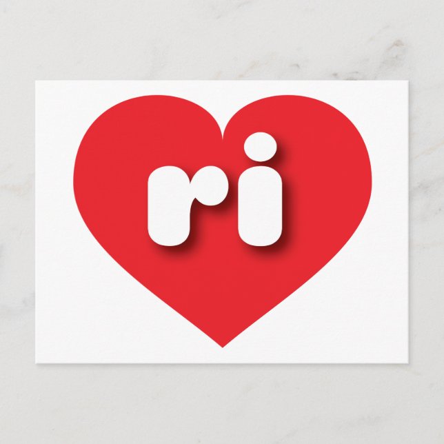 Rhode island - hjärta - I kärlek ri Vykort (Framsida)