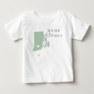 Rhode island Home Grown   Redigerbart Färg-tillstå T Shirt