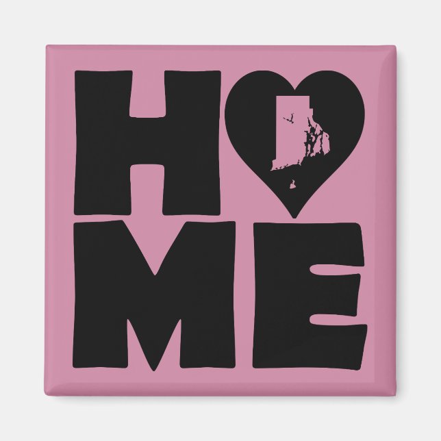 Rhode island Home Heart State Fridge Magnet (Framsidan)