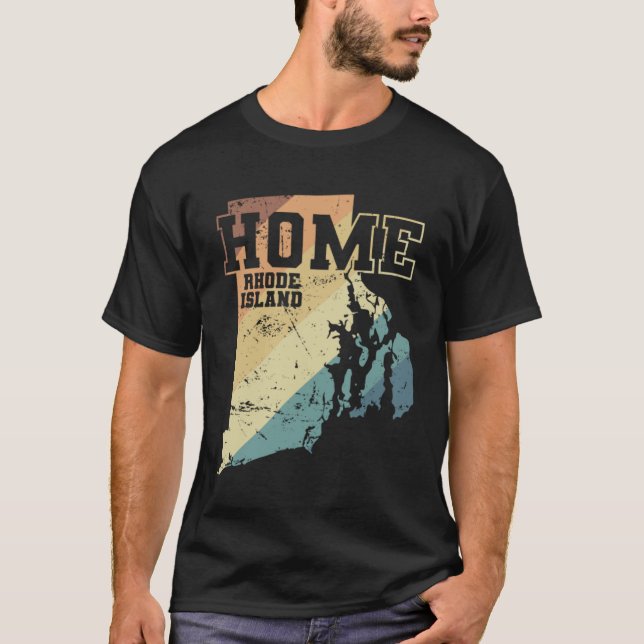 Rhode island Home USA T Shirt (Framsida)