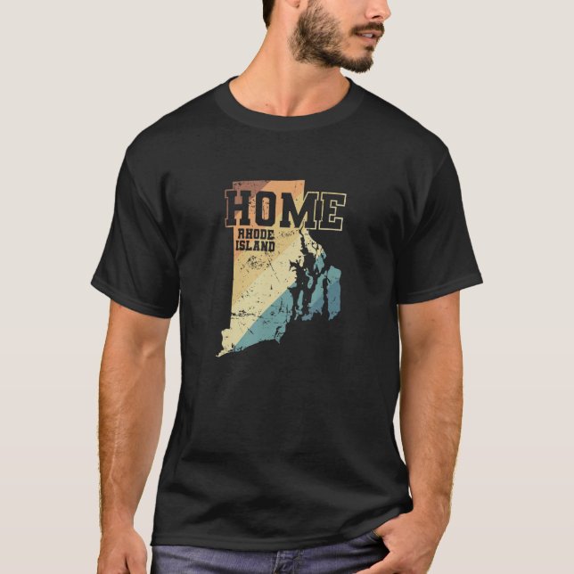 Rhode island Home USA T Shirt (Framsida)