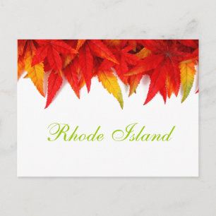 Rhode island Höst löv vykort