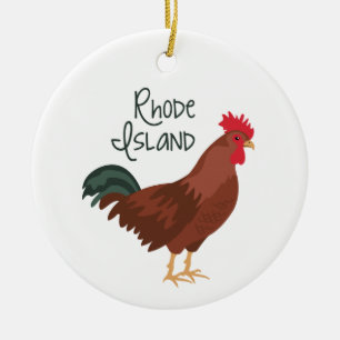 Rhode island julgransprydnad keramik