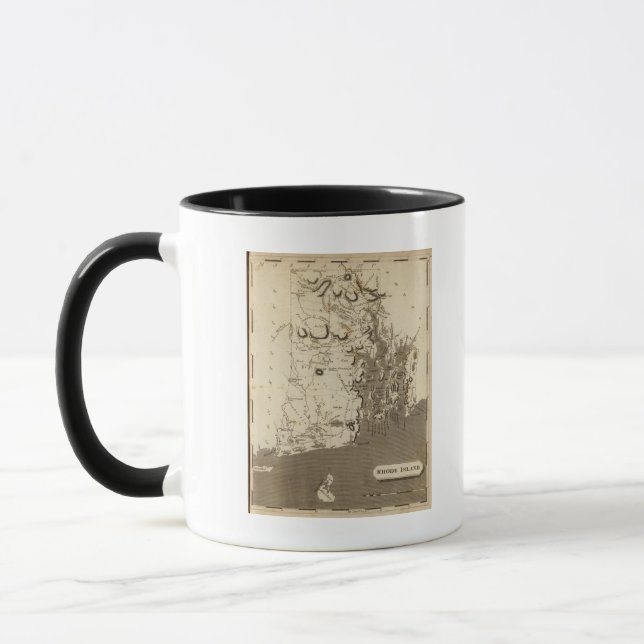 Rhode island Karta av Arrowsmith Mugg (Vänster)