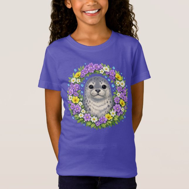 Rhode Island Kust Cute Krans T Shirt (Framsida)