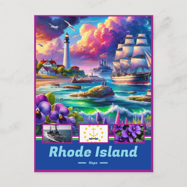 Rhode island Kustesjener Vykort (Framsida)