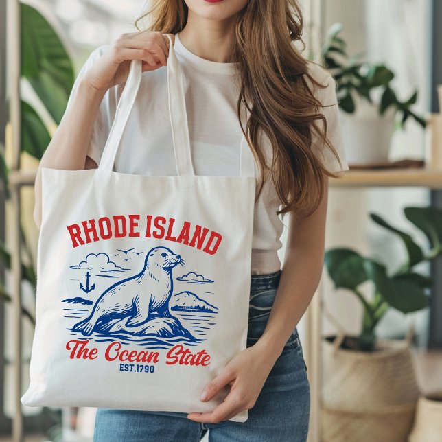 Rhode Island Marine Life Art for Nature Lovers Tygkasse (Skapare uppladdad)