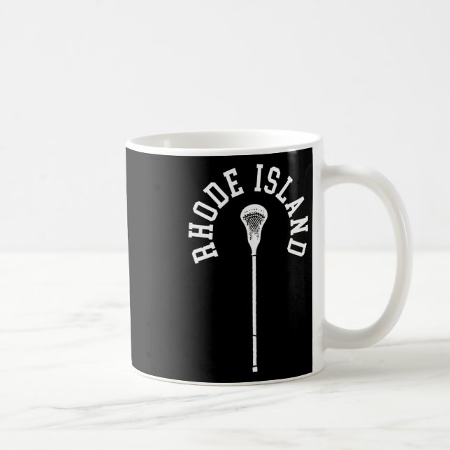 Rhode island minimalistiskt Lodrät Lacrosse Stick  Kaffemugg (Höger)