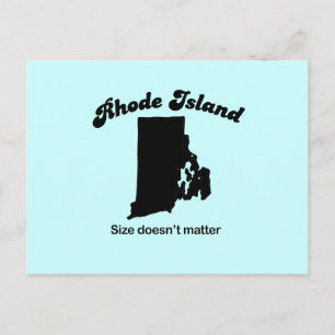 Rhode Island Motto - Storleken spelar ingen roll Vykort