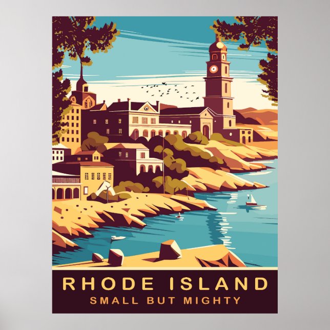 Rhode Island, New England, Stad vid kusten,  Poster (Framsidan)