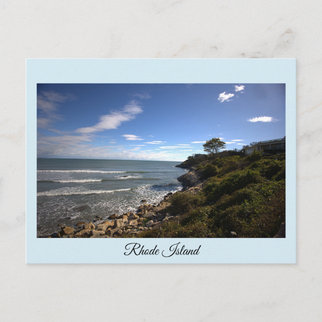 Rhode Island Ocean Cliffside Postcard Vykort (Framsida)