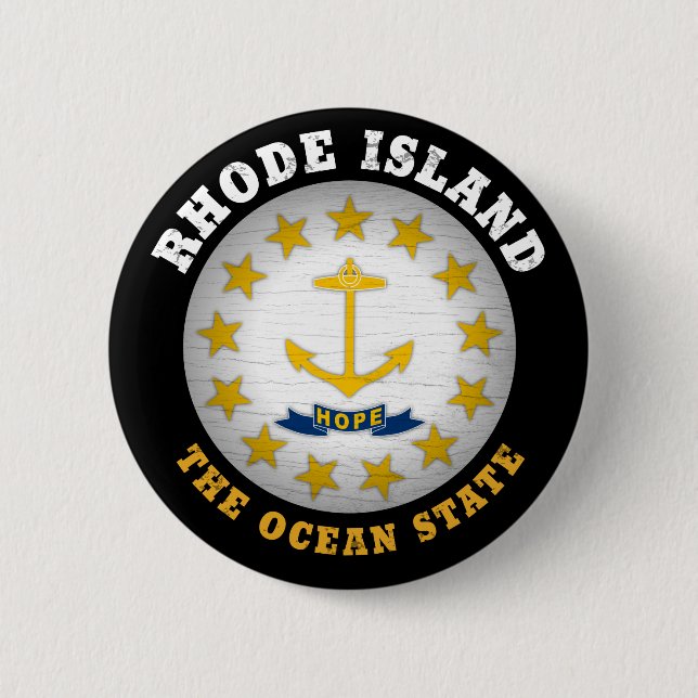 RHODE ISLAND OCEAN STATE STATLIG FLAGGA KNAPP (Framsida)