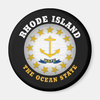 RHODE ISLAND OCEAN STATE STATLIG FLAGGA MAGNET