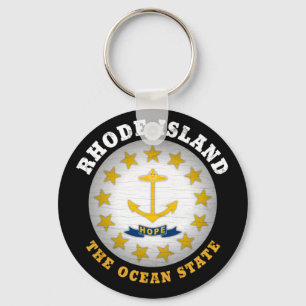 RHODE ISLAND OCEAN STATE STATLIG FLAGGA NYCKELRING