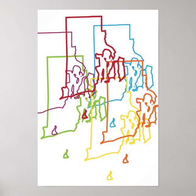 rhode island pride oskärpa poster (Framsidan)