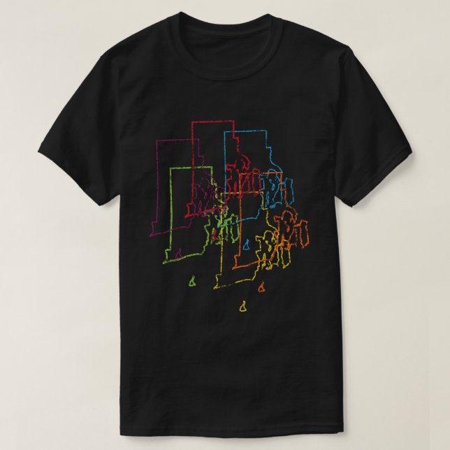 rhode island pride oskärpa t-shirt (Design framsida)