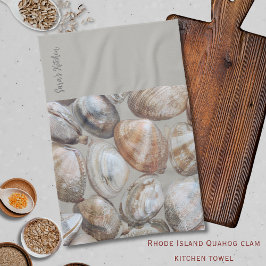 Rhode Island Quahog Clams Coastal Kitchen Towels Kökshandduk