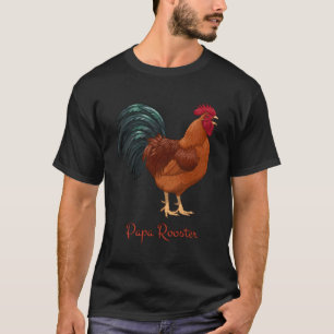 Rhode island Red Chicken Pappa Tupp Bird Älskare T Shirt