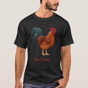 Rhode island Red Chicken Pappa Tupp Bird Älskare T Shirt