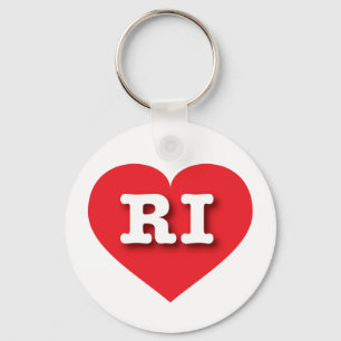 Rhode island Red Heart - I kärlek RI Nyckelring
