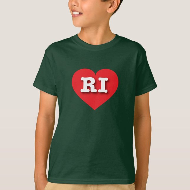 Rhode island Red Heart - I kärlek RI Tee (Framsida)