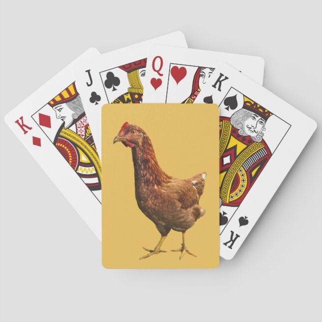 Rhode island Red Hen-uppspelningskort Casinokort (Baksidan)