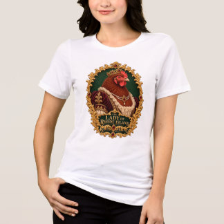 Rhode Island Red Lady Vintage Kycklingporträtt T Shirt