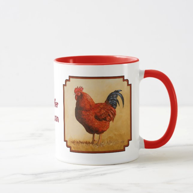 Rhode island Red Tupp Chicken Mugg (Höger)