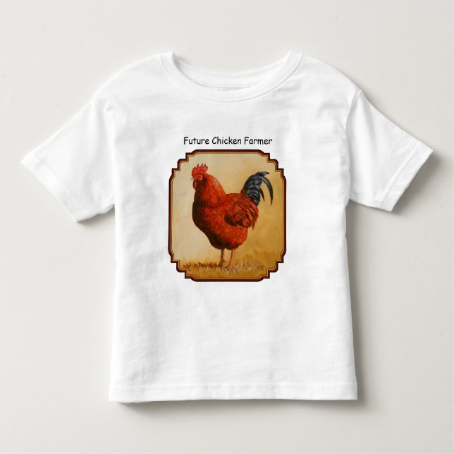 Rhode island Red Tupp Chicken T Shirt (Framsida)