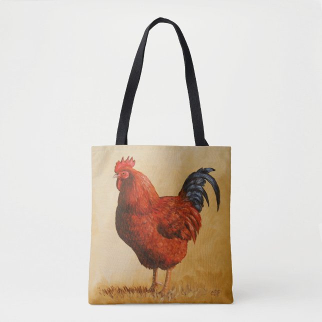 Rhode island Red Tupp Chicken Tygkasse (Framsida)
