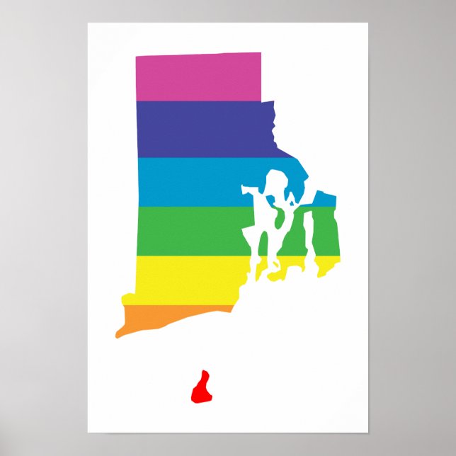 rhode island regnbåge poster (Framsidan)