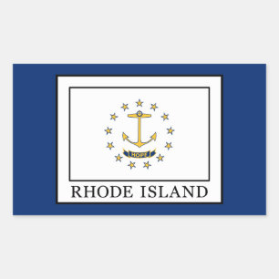 Rhode island rektangulärt klistermärke