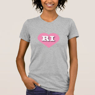 Rhode island Rosa Heart - I kärlek RI T Shirt